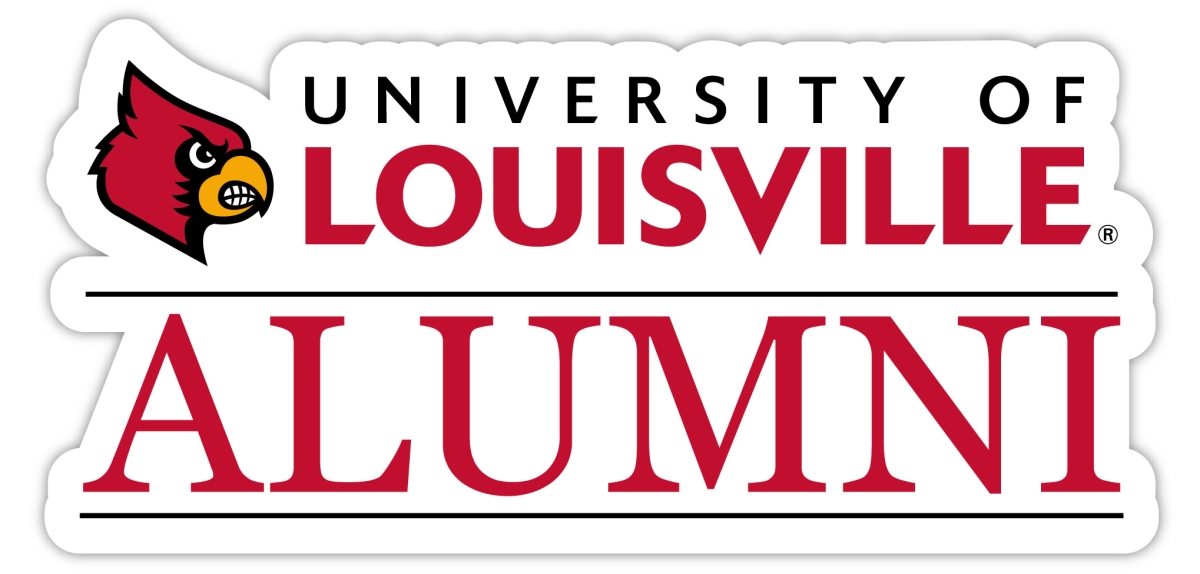 Louisville Cardinals 4 in. Laser Cut Alumni Vinyl Decal Sticker - Pack of 2 -  Reliquia De Familia, RE3737574