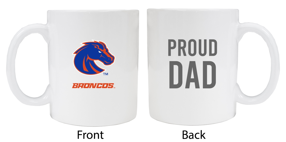Picture of R & R Imports MUG2-C-BST20 DAD Boise State Broncos Proud Dad White Ceramic Coffee Mug - Pack of 2