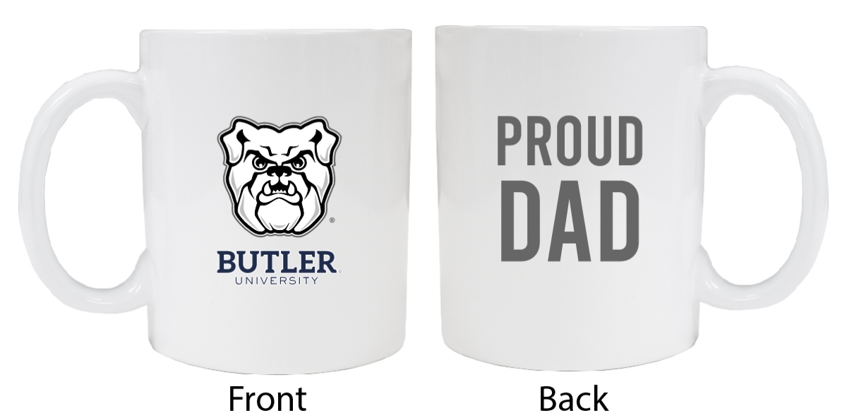 Picture of R & R Imports MUG2-C-BUT20 DAD Butler Bulldogs Proud Dad White Ceramic Coffee Mug - Pack of 2
