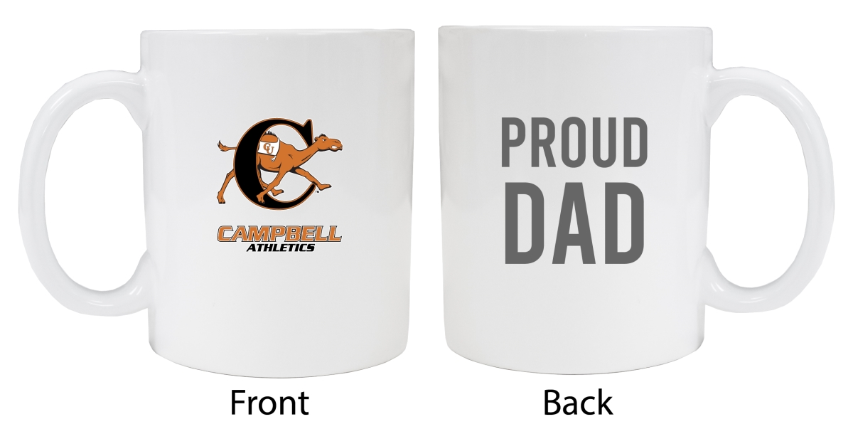 Picture of R & R Imports MUG2-C-CMP20 DAD Campbell University Fighting Camels Proud Dad White Ceramic Coffee Mug - Pack of 2