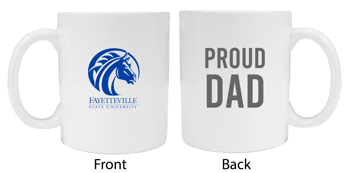 Picture of R & R Imports MUG2-C-FAY20 DAD Fayetteville State University Proud Dad White Ceramic Coffee Mug - Pack of 2