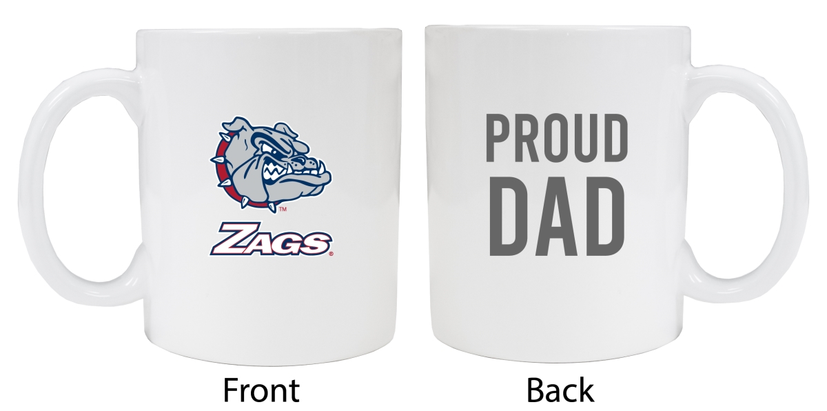 Picture of R & R Imports MUG2-C-GNZ20 DAD Gonzaga Bulldogs Proud Dad White Ceramic Coffee Mug - Pack of 2