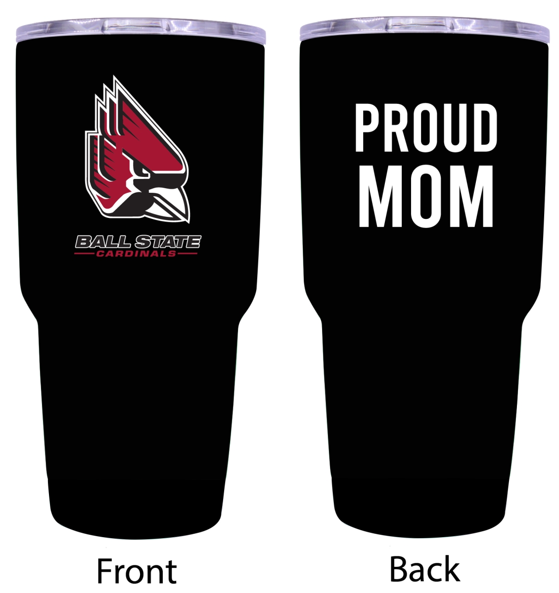 Picture of R & R Imports ITB-C-BALL20 MOM Ball State University Proud Mom 20 oz Insulated Stainless Steel Tumblers