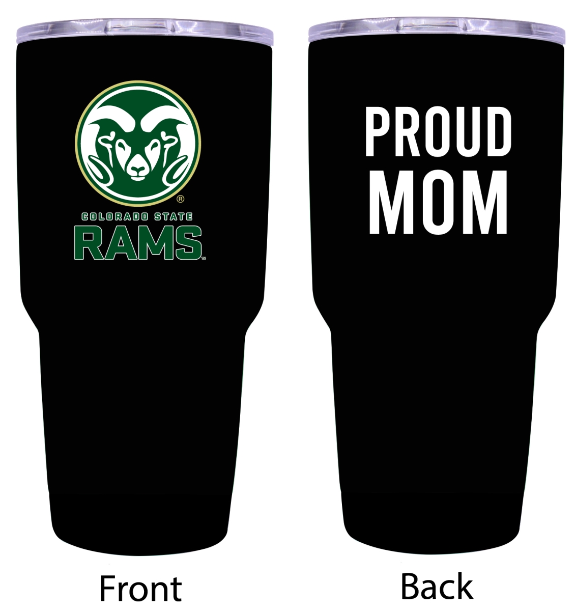 Picture of R & R Imports ITB-C-COL20 MOM Colorado State Rams Proud Mom 20 oz Insulated Stainless Steel Tumblers
