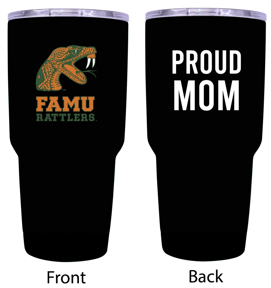 Picture of R & R Imports ITB-C-FAM20 MOM Florida A&M Rattlers Proud Mom 20 oz Insulated Stainless Steel Tumblers
