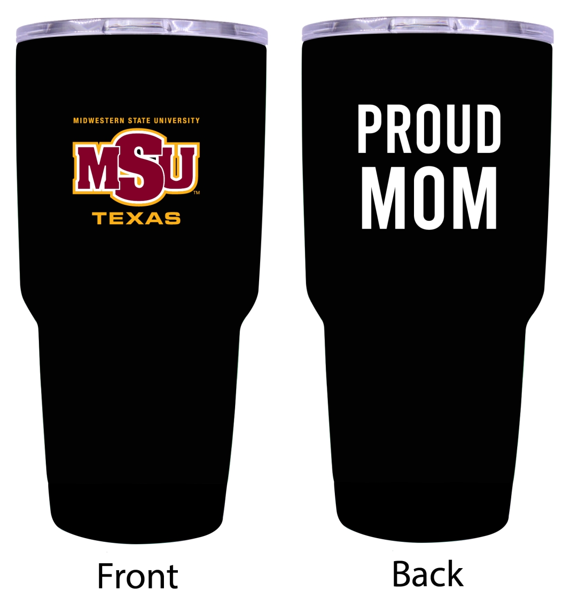 Picture of R & R Imports ITB-C-MIDW20 MOM Midwestern State University Mustangs Proud Mom 20 oz Insulated Stainless Steel Tumblers