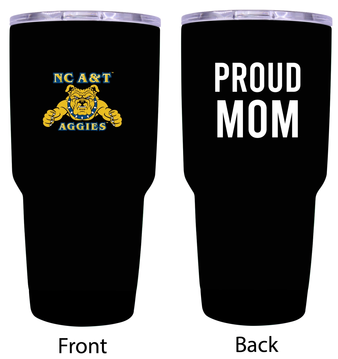 Picture of R & R Imports ITB-C-NCAT20 MOM North Carolina A&T State Aggies Proud Mom 20 oz Insulated Stainless Steel Tumblers