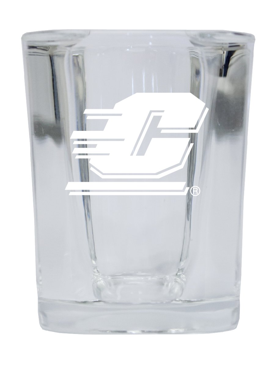Picture of R & R Imports SGSE2-C-CMI20 Central Michigan University 2 oz Square Shot Glass Laser Etched Logo Design - Pack of 2