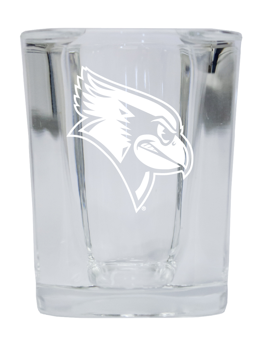 Picture of R & R Imports SGSE2-C-ILS20 Illinois State Redbirds 2 oz Square Shot Glass Laser Etched Logo Design - Pack of 2