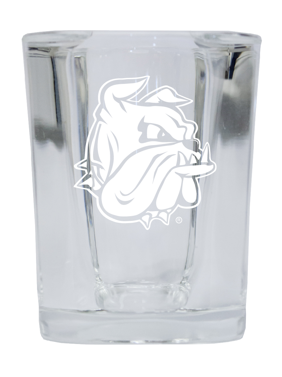 Picture of R & R Imports SGSE2-C-MND20 Minnesota Duluth Bulldogs 2 oz Square Shot Glass Laser Etched Logo Design - Pack of 2