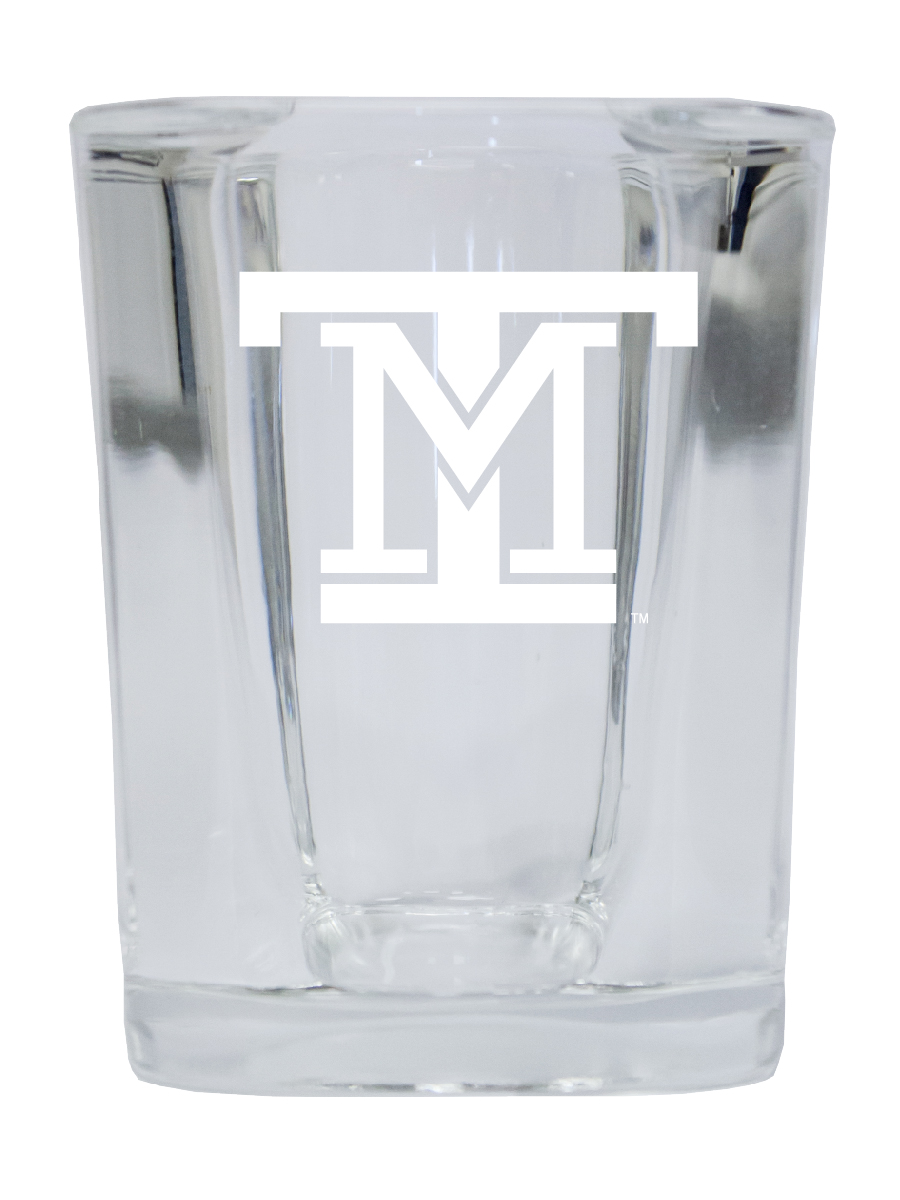 Picture of R & R Imports SGSE2-C-MONT20 Montana Tech 2 oz Square Shot Glass Laser Etched Logo Design - Pack of 2