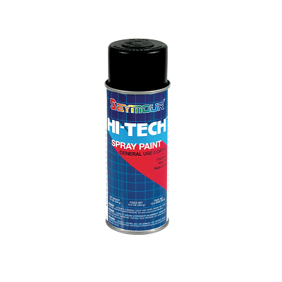 Hi Tech Enamel Spray Paint, Flat Black - Case of 6