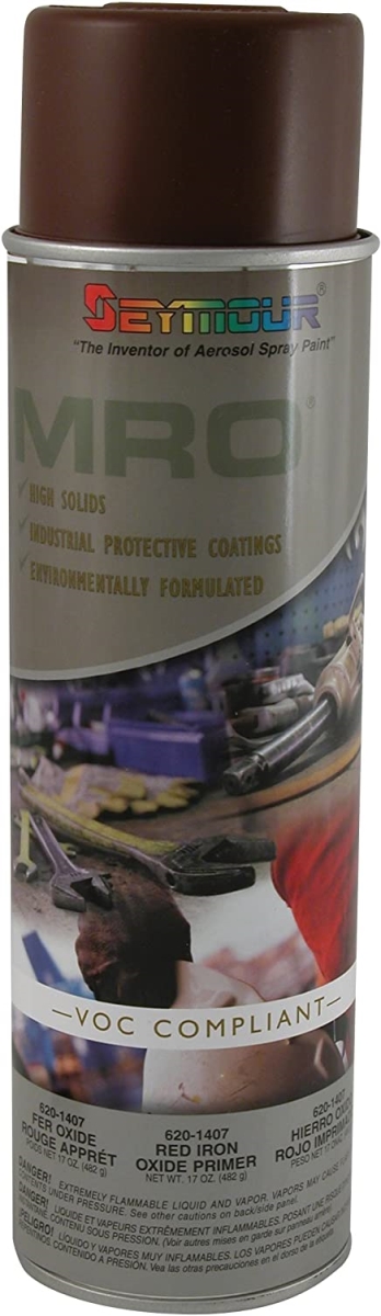 20 oz MRO Industrial High Solids Spray Paint, Red Oxide Primer - Case of 6