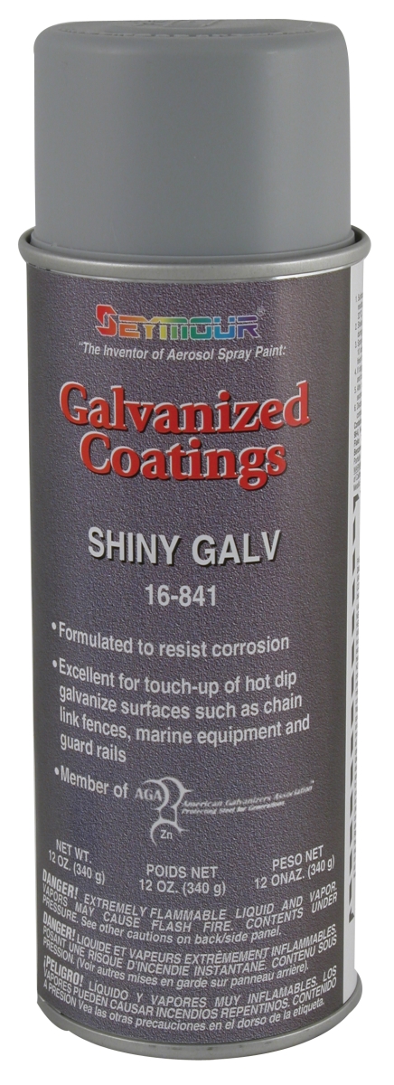 SM16-841 16 oz Galvanized Coatings Spray Paint, Shiny Galvanize