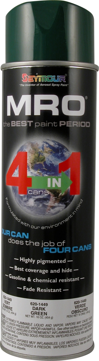 20 oz MRO Industrial High Solids Spray Paint, Dark Green