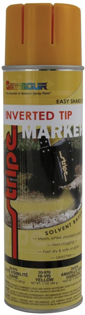 Solvent Base Inverted Tip Permanent Marking Paint, Hi-Viz Yellow