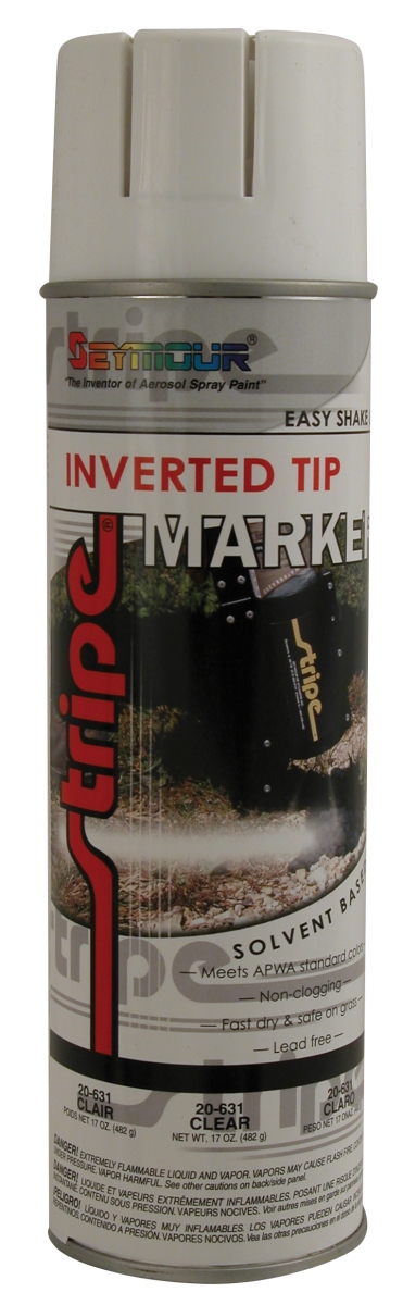 SM20-631 20 oz Solvent Based Inverted Tip Marking Paint, Clear
