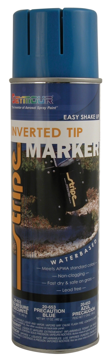 20 oz Inverted Tip Marking Paint, Precaution Blue