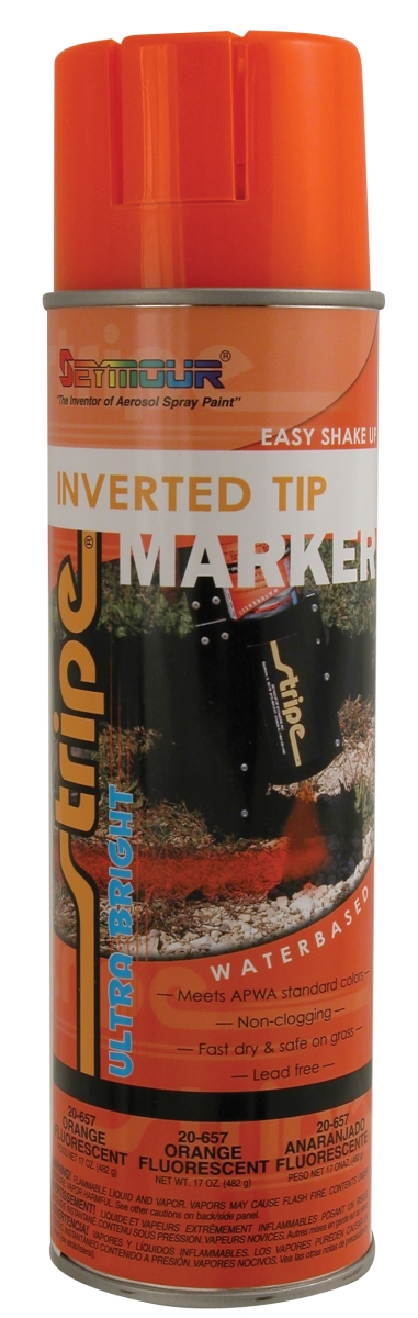 SM20-657 20 oz Inverted Tip Marking Paint, Orange Fluorescent