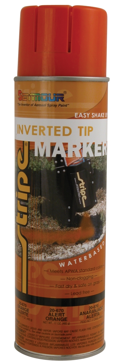 SM20-670 20 oz Inverted Tip Marking Paint, Alert Orange