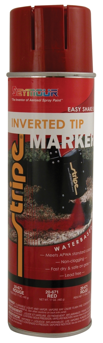 20 oz Inverted Tip Marking Paint, Safety Red