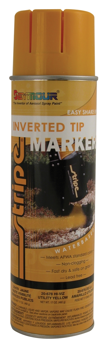 20 oz Inverted Tip Marking Paint, Utility Yellow