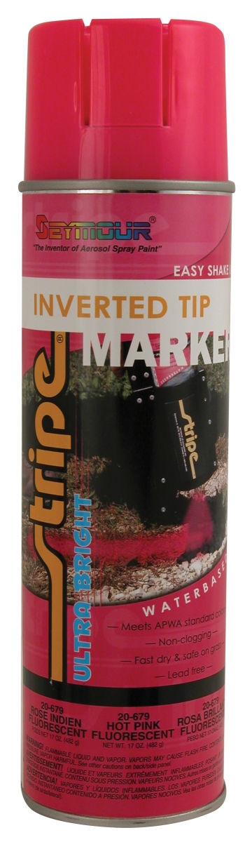 20 oz Inverted Tip Marking Paint, Pink Fluorescent