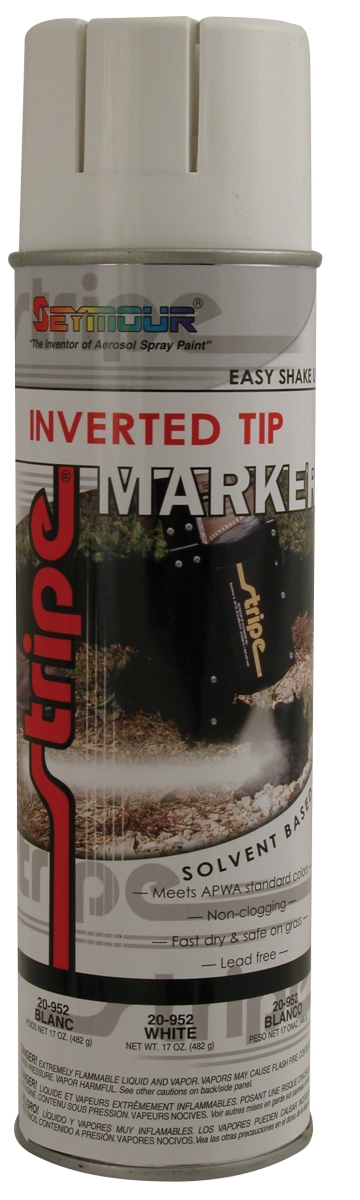 20 oz Solvent Base Inverted Tip Marking Paint, White