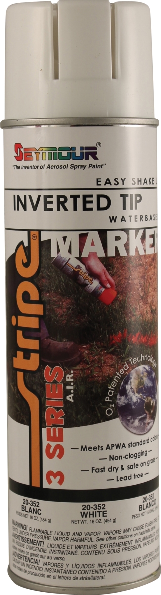 SM20-352 20 oz Inverted Tip Air Tech Marking Paint, White