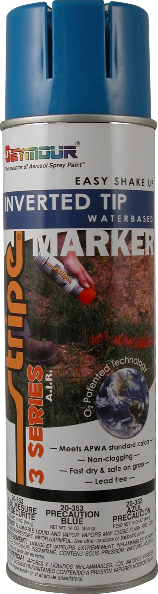 20 oz Inverted Tip Air Tech Marking Paint, Precaution Blue