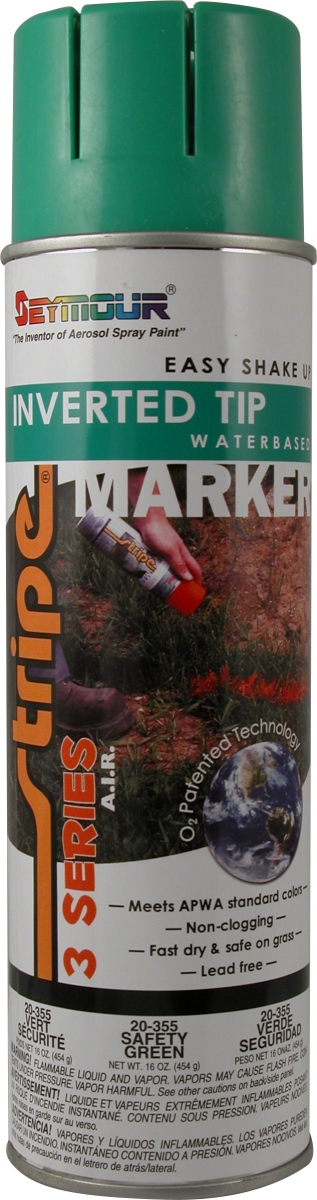 20 oz Inverted Tip Air Tech Marking Paint, Safety Green