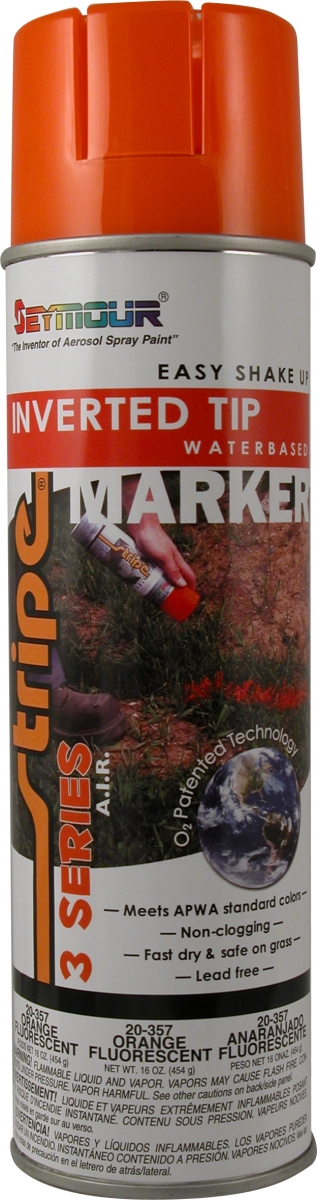 20 oz Inverted Tip Air Tech Marking Paint, Fluorescent Orange