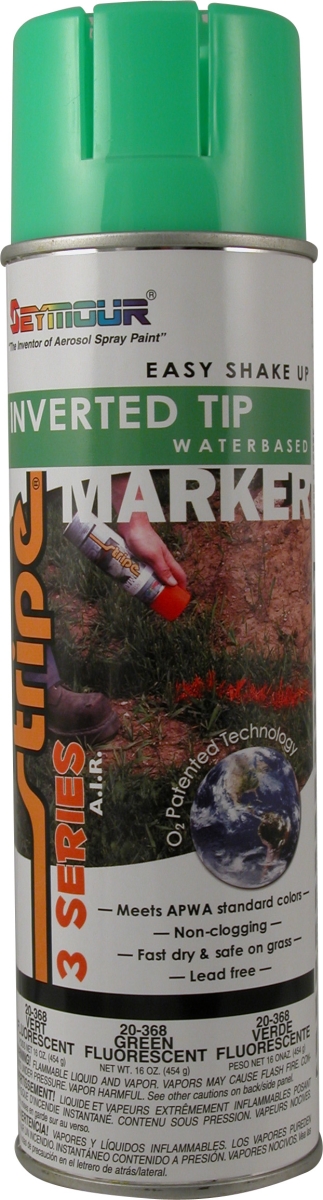 20 oz Inverted Tip Air Tech Marking Paint, Florescent Green