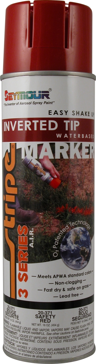 20 oz Inverted Tip Air Tech Marking Paint, Safety Red