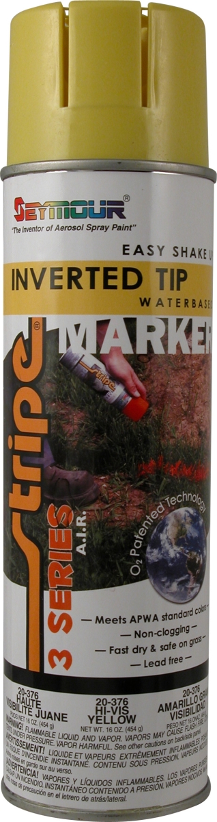 SM20-376 20 oz Inverted Tip Air Tech Marking Paint, Utility Yellow