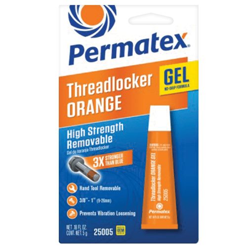 5 gm High Strength Orange Threadlocker Gel