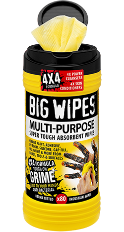 Picture of Big Wipes BW-6002 0048 Multi-Purpose Wipes&#44; Black - 80 Count - 8 per Case