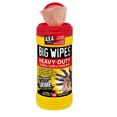 Picture of Big Wipes BW-6002 0046 Heavy Duty Cleaning Wipe&#44; Red - 80 Count - 8 per Case