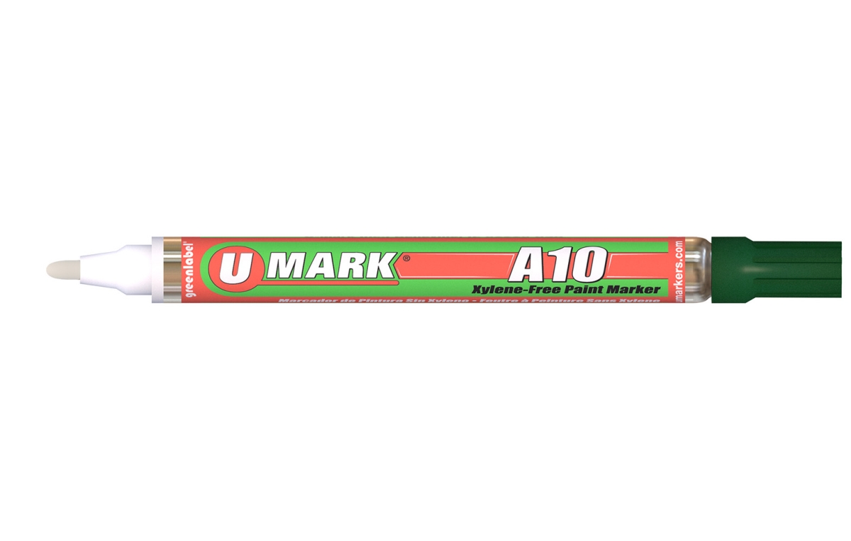 Picture of U-Mark UMARK10103 2 mm A10 Paint Marker&#44; Green - 12 per Box