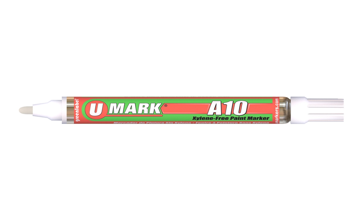 Picture of U-Mark UMARK10105 2 mm A10 Paint Marker&#44; White - 12 per Box