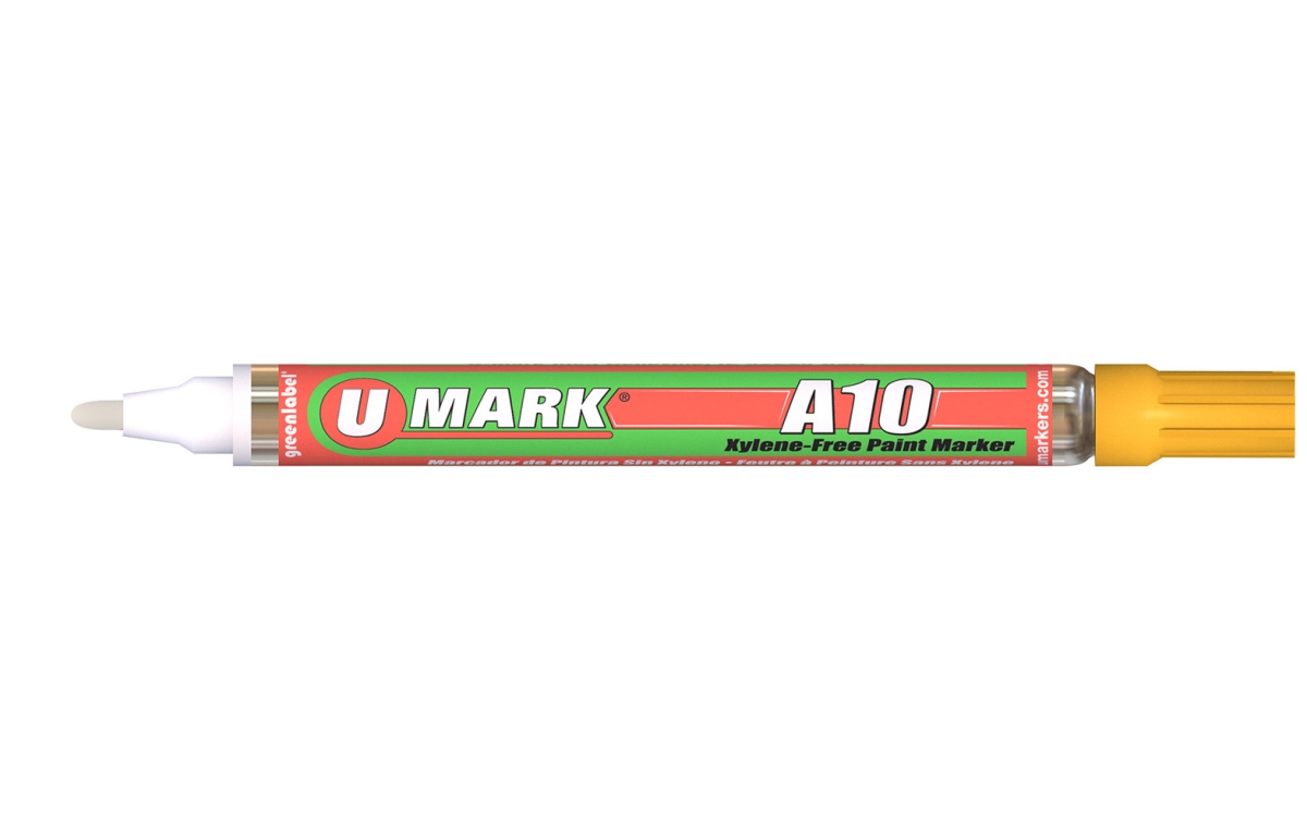 Picture of U-Mark UMARK10106 2 mm A10 Paint Marker&#44; Yellow - 12 per Box