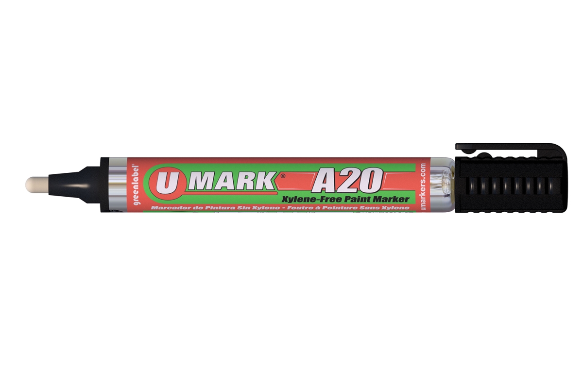 A20 Paint Marker with Reversible Tip, Black - 12 per Box
