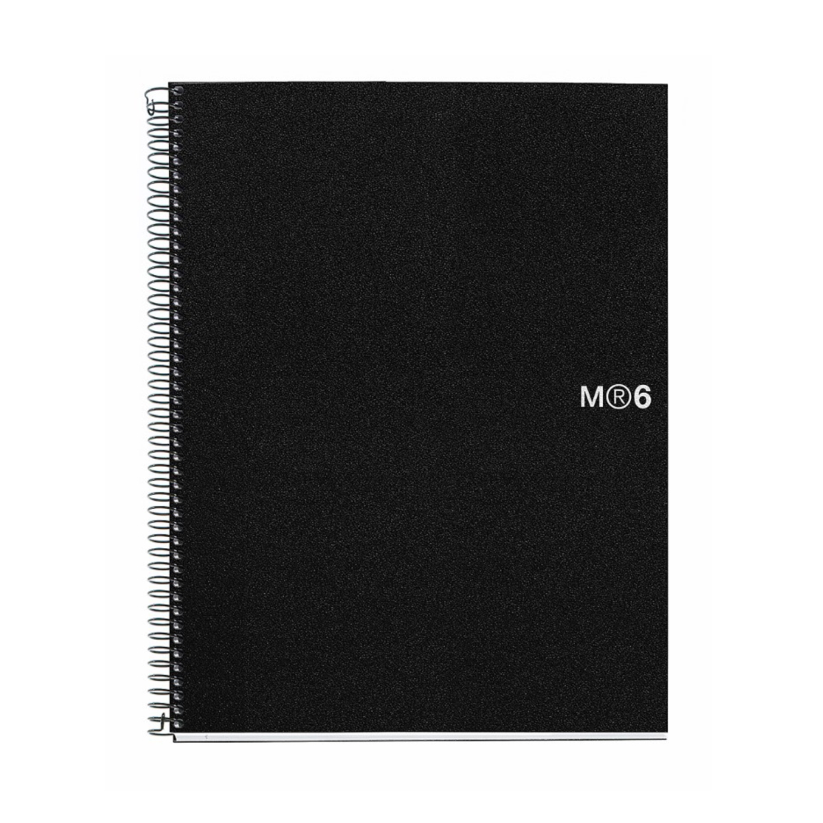 2824 Poly Cover 6-Subject Notebook, 150 Sheets, A4, Graph Ruled, Black
