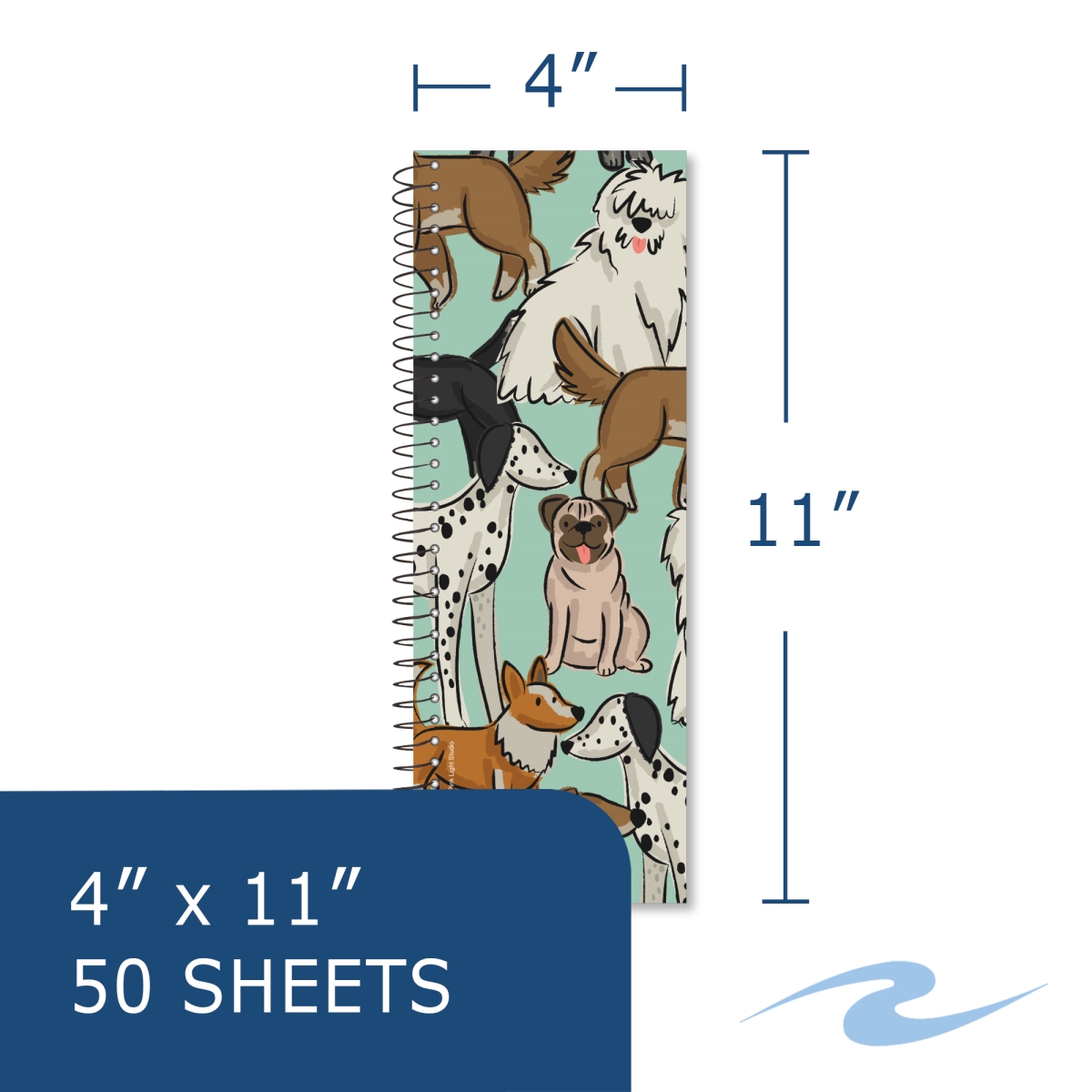 Roaring Spring 14374 Studio Series Tall Tales Notebook, 11 x 4 in., Assorted Covers