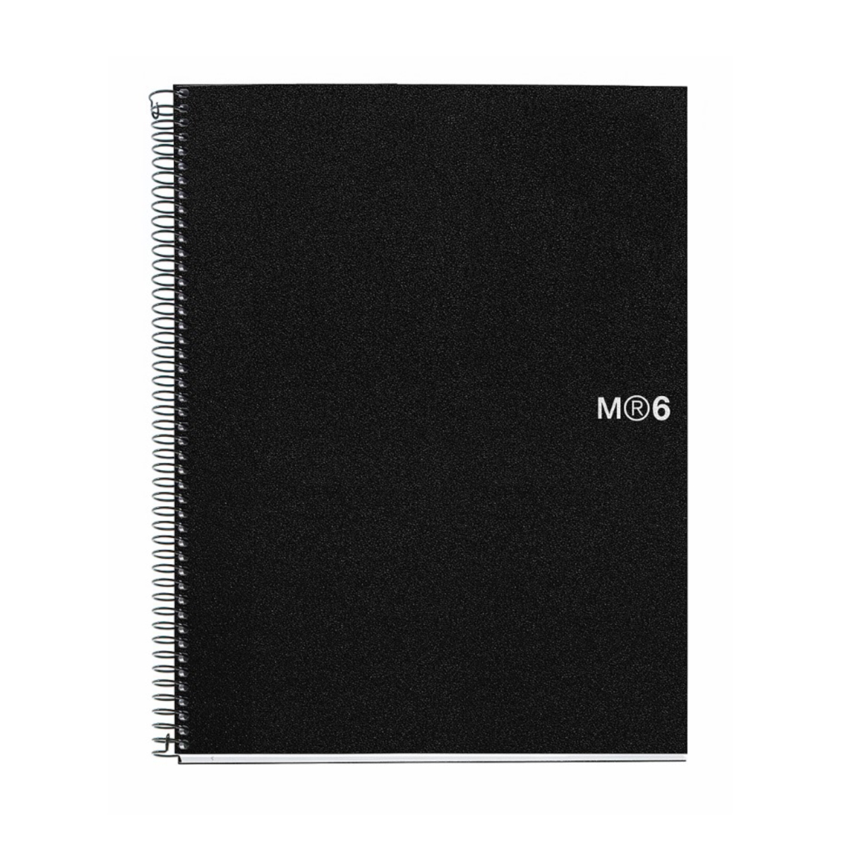 45171 Poly Cover 6-Subject Notebook, 150 Sheets, US Lined, Black