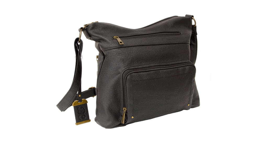 Bulldog Cases BDP-081 Cross Body Style Polyurethane Purse with Holster - Black