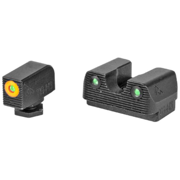 RA-RA2A231G Tritium 3 Dot Front & Rear Green Night Sight for Glock 42-43 - Orange
