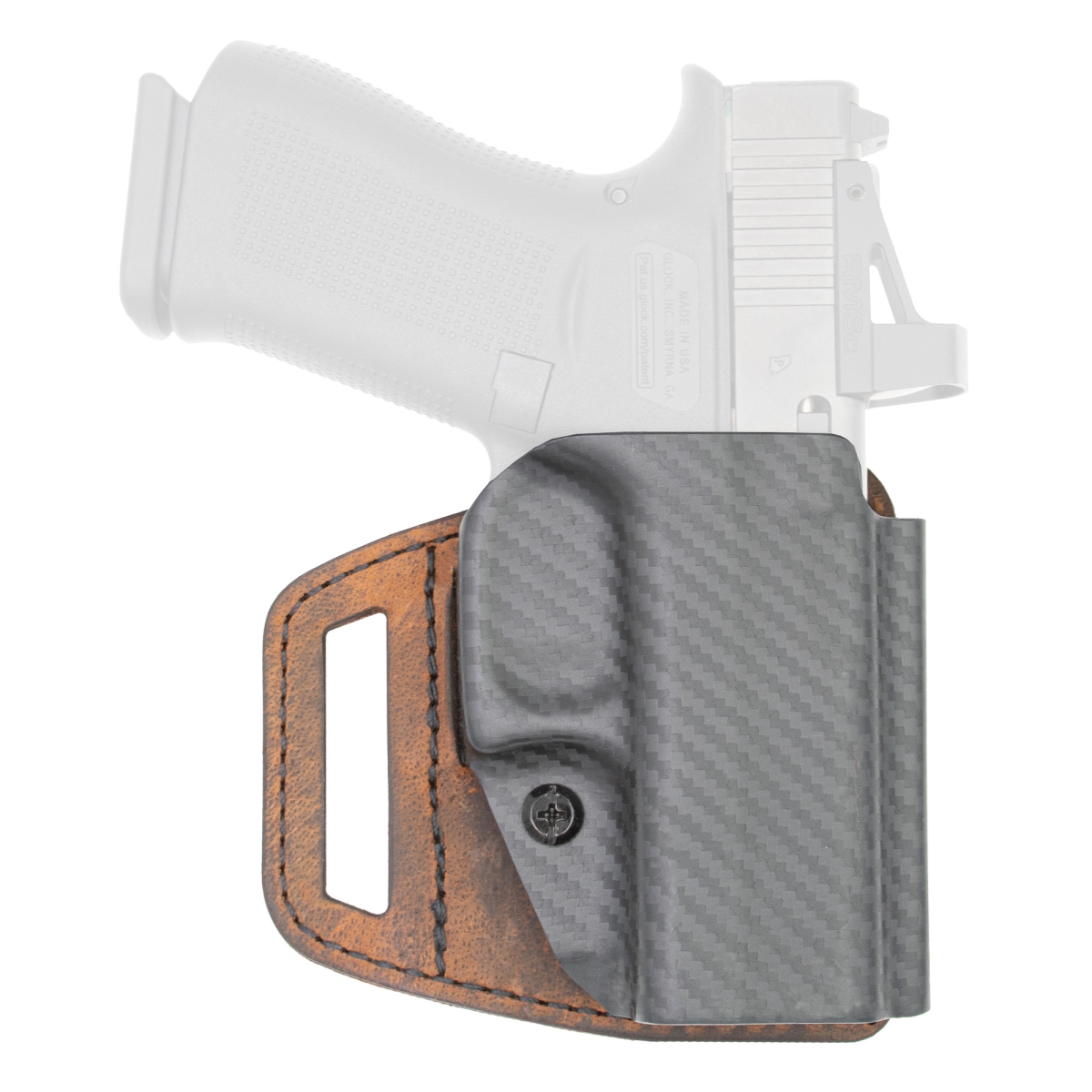 VSL211SHDEZ V-Slide Belt Slide Right Hand Holster for Smith & Wesson Shield EZ - Brown