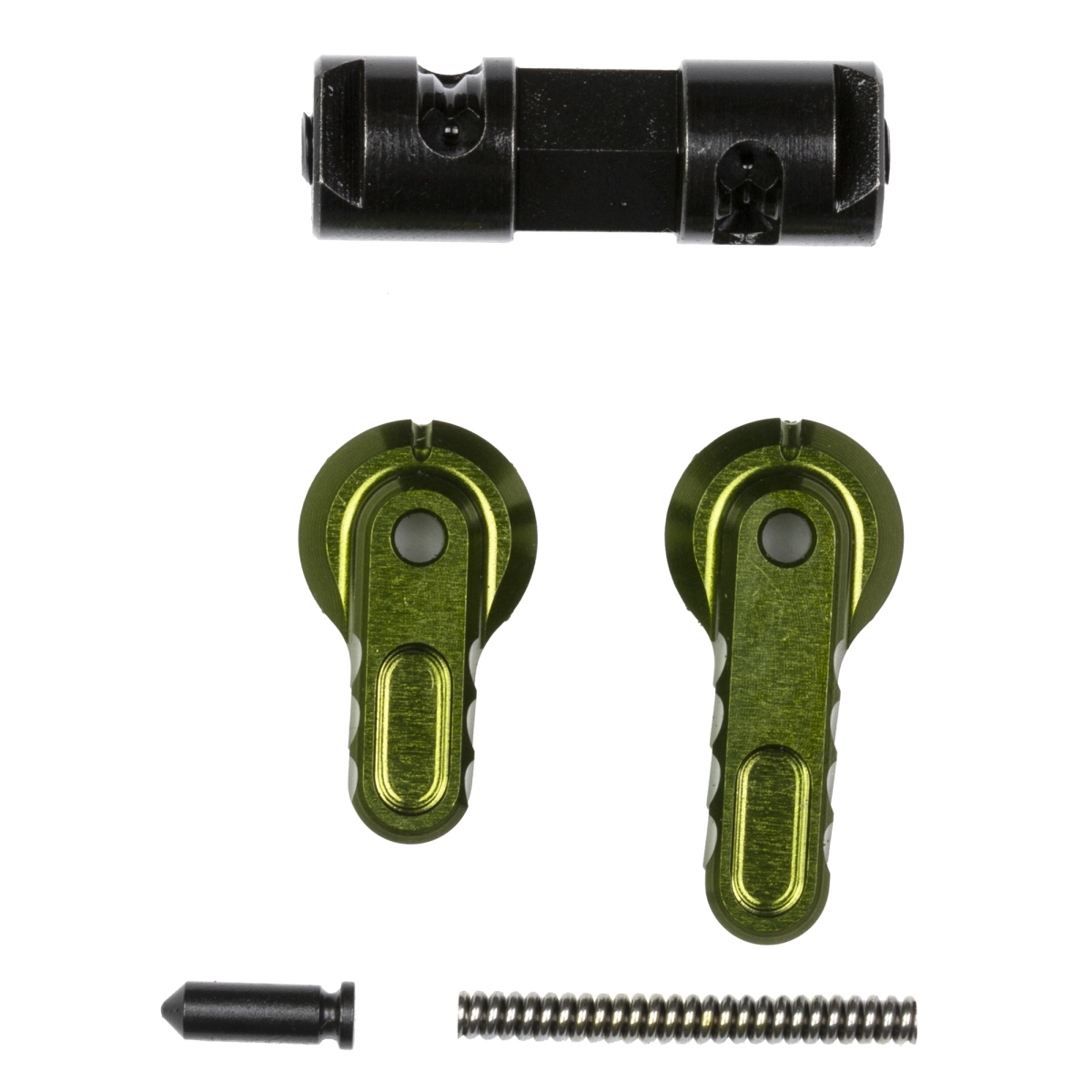 BAD-ASS-LITE-ODG BAD-ASS-LITE Aluminum Construction Ambidextrous Safety Selector 90 & 60 Lightweight Reversible - Anodized & Olive Drab Green