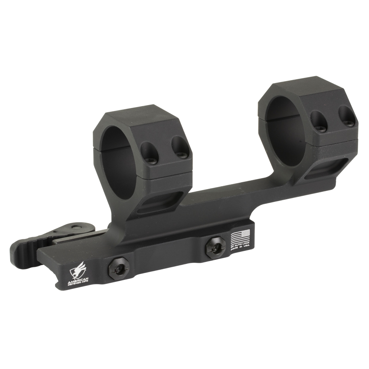 American Defense Manufacturing ADM AD-DELTA 34mm Dual-Ring Scope Mount w/2" Offset & QD STD Lever AD-DELTA-C-M-34-STD